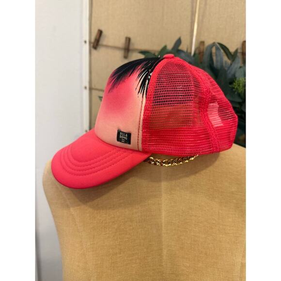 BILLABONG Pink Palm Tree Ball Cap Baseball Hat One size Adult - Picture 2 of 6